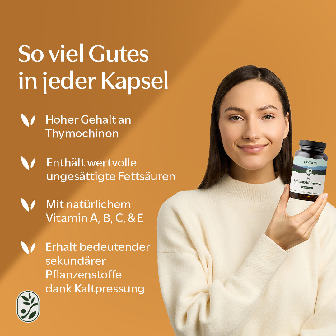 BIO Schwarzkümmelöl Kapseln (ungefiltert)